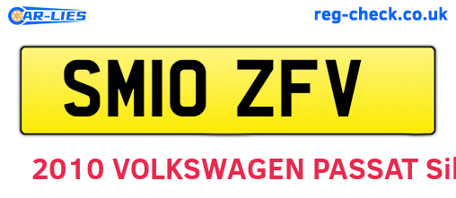 SM10ZFV are the vehicle registration plates.