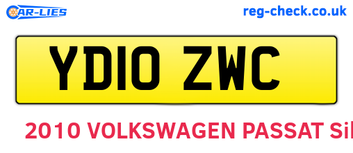 YD10ZWC are the vehicle registration plates.