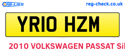 YR10HZM are the vehicle registration plates.