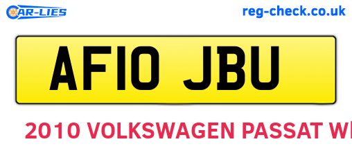 AF10JBU are the vehicle registration plates.