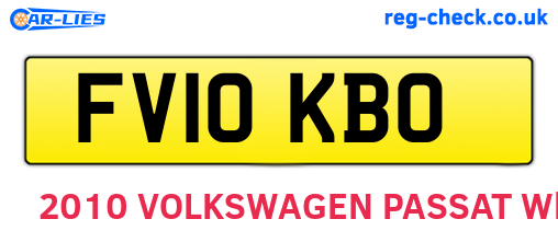 FV10KBO are the vehicle registration plates.