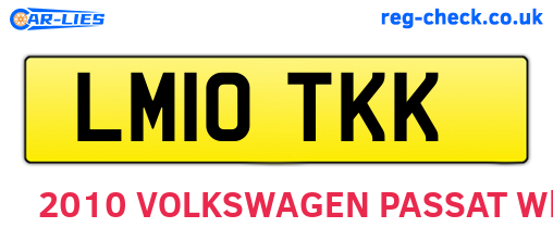 LM10TKK are the vehicle registration plates.