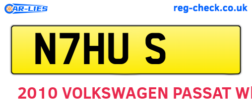 N7HUS are the vehicle registration plates.