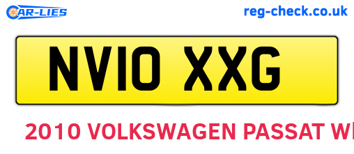 NV10XXG are the vehicle registration plates.