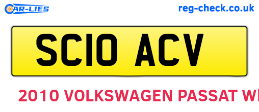 SC10ACV are the vehicle registration plates.