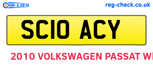 SC10ACY are the vehicle registration plates.