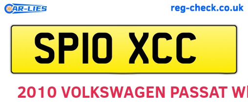 SP10XCC are the vehicle registration plates.