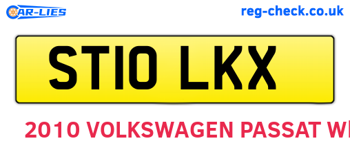 ST10LKX are the vehicle registration plates.