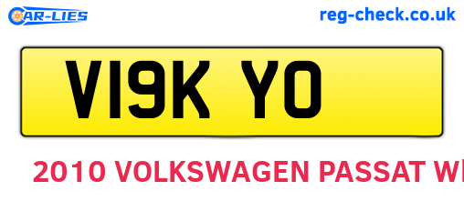 V19KYO are the vehicle registration plates.
