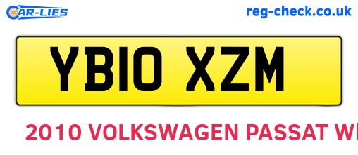 YB10XZM are the vehicle registration plates.