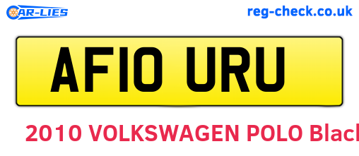 AF10URU are the vehicle registration plates.