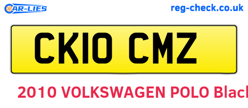 CK10CMZ are the vehicle registration plates.