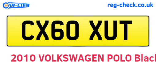 CX60XUT are the vehicle registration plates.