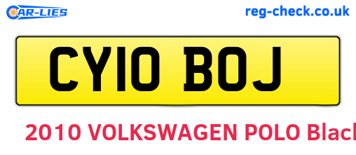 CY10BOJ are the vehicle registration plates.