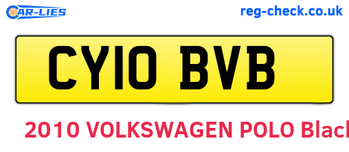 CY10BVB are the vehicle registration plates.
