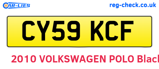 CY59KCF are the vehicle registration plates.