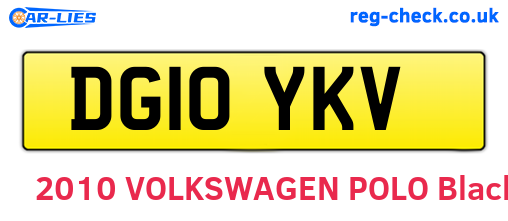 DG10YKV are the vehicle registration plates.