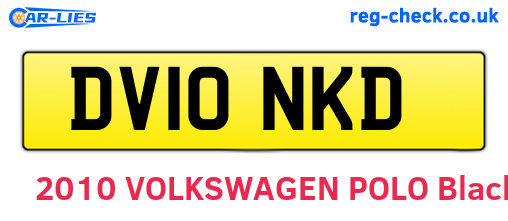 DV10NKD are the vehicle registration plates.