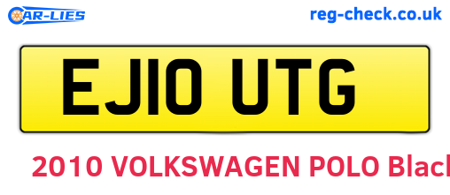 EJ10UTG are the vehicle registration plates.