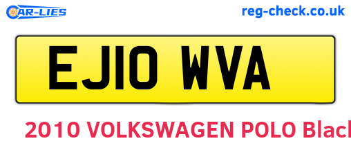 EJ10WVA are the vehicle registration plates.