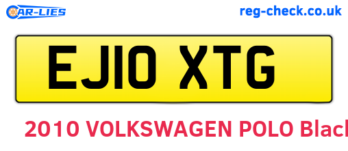 EJ10XTG are the vehicle registration plates.