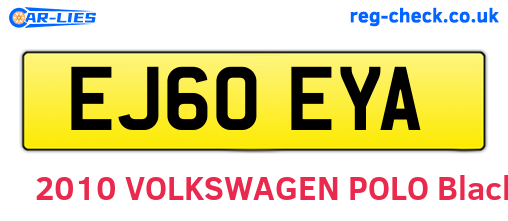 EJ60EYA are the vehicle registration plates.