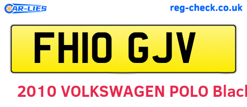 FH10GJV are the vehicle registration plates.