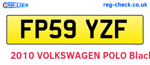 FP59YZF are the vehicle registration plates.