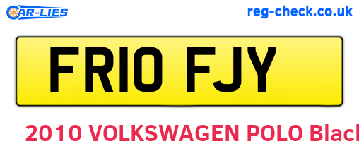 FR10FJY are the vehicle registration plates.
