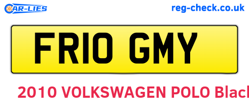 FR10GMY are the vehicle registration plates.
