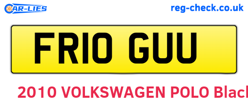 FR10GUU are the vehicle registration plates.