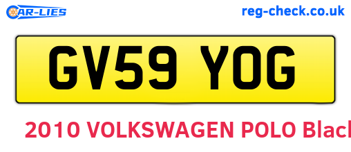 GV59YOG are the vehicle registration plates.