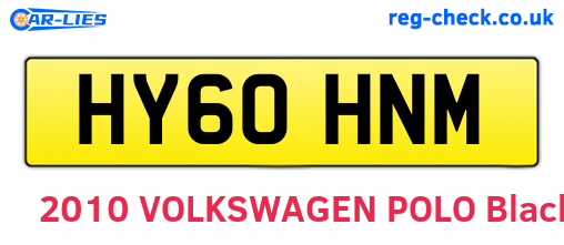 HY60HNM are the vehicle registration plates.