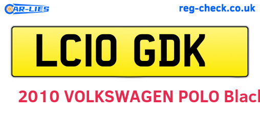 LC10GDK are the vehicle registration plates.