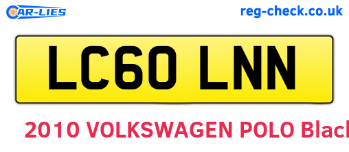 LC60LNN are the vehicle registration plates.