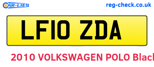 LF10ZDA are the vehicle registration plates.