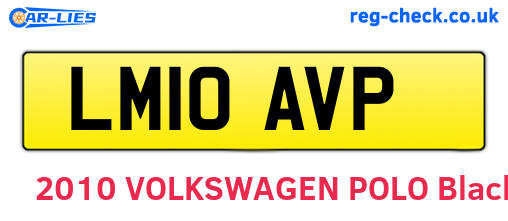 LM10AVP are the vehicle registration plates.