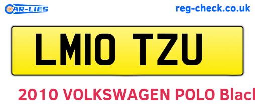 LM10TZU are the vehicle registration plates.