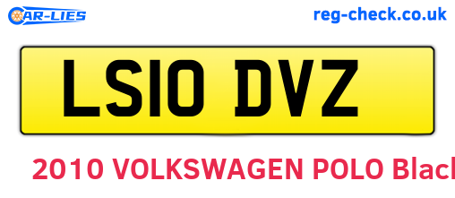LS10DVZ are the vehicle registration plates.