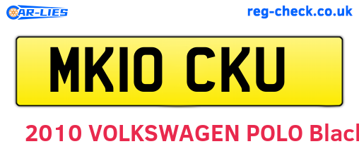 MK10CKU are the vehicle registration plates.