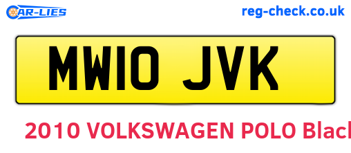 MW10JVK are the vehicle registration plates.