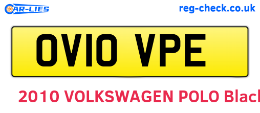 OV10VPE are the vehicle registration plates.