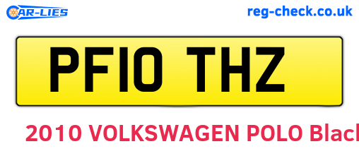 PF10THZ are the vehicle registration plates.