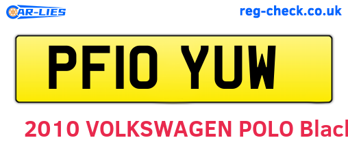 PF10YUW are the vehicle registration plates.