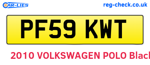 PF59KWT are the vehicle registration plates.
