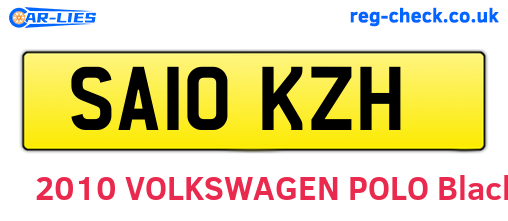 SA10KZH are the vehicle registration plates.