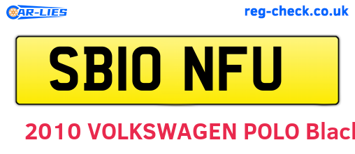 SB10NFU are the vehicle registration plates.