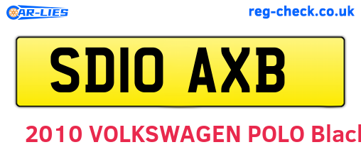 SD10AXB are the vehicle registration plates.