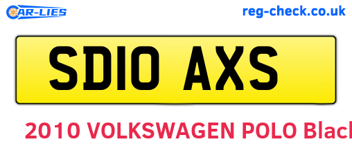 SD10AXS are the vehicle registration plates.