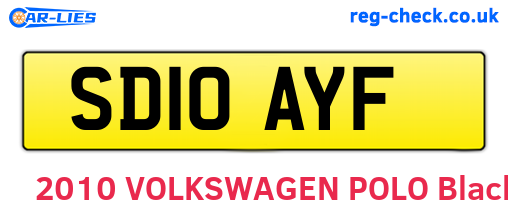 SD10AYF are the vehicle registration plates.